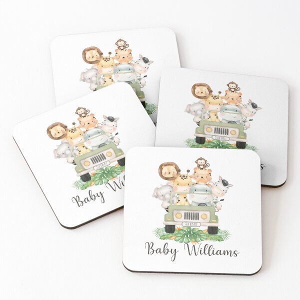 Item preview, Personalized baby Williams - Baby animal safari nursery designed and sold by PERsonalthreads.