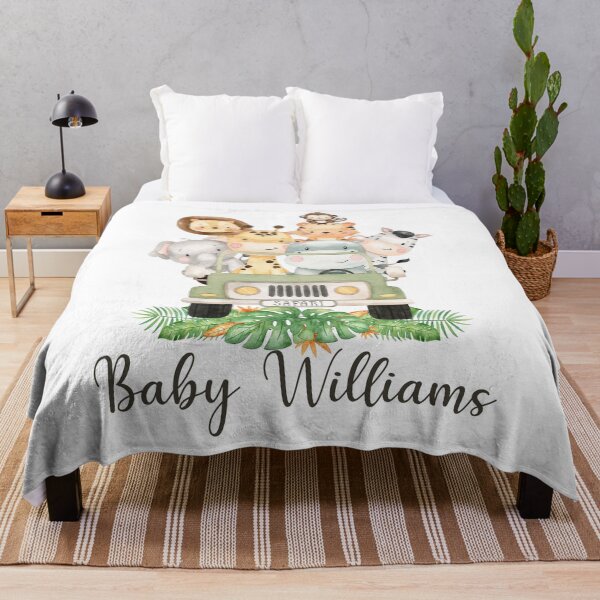 Item preview, Personalized baby Williams - Baby animal safari nursery designed and sold by PERsonalthreads.