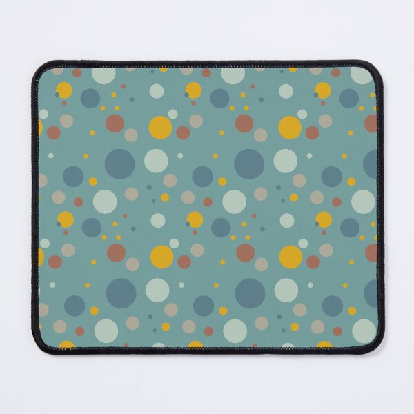 Item preview, Polka Dots Dots Dots Polka Dots Circles Blue Yellow Mustard Brown Light Blue designed and sold by fairy-taler.