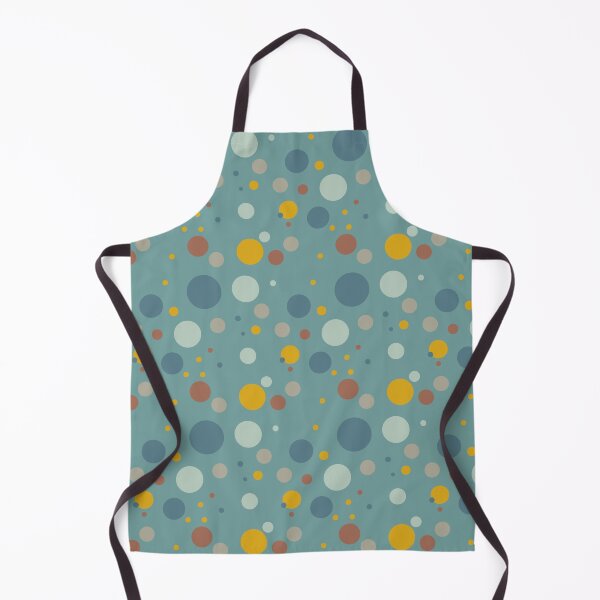 Item preview, Polka Dots Dots Dots Polka Dots Circles Blue Yellow Mustard Brown Light Blue designed and sold by fairy-taler.