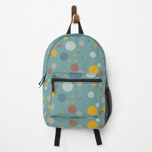 Item preview, Polka Dots Dots Dots Polka Dots Circles Blue Yellow Mustard Brown Light Blue designed and sold by fairy-taler.