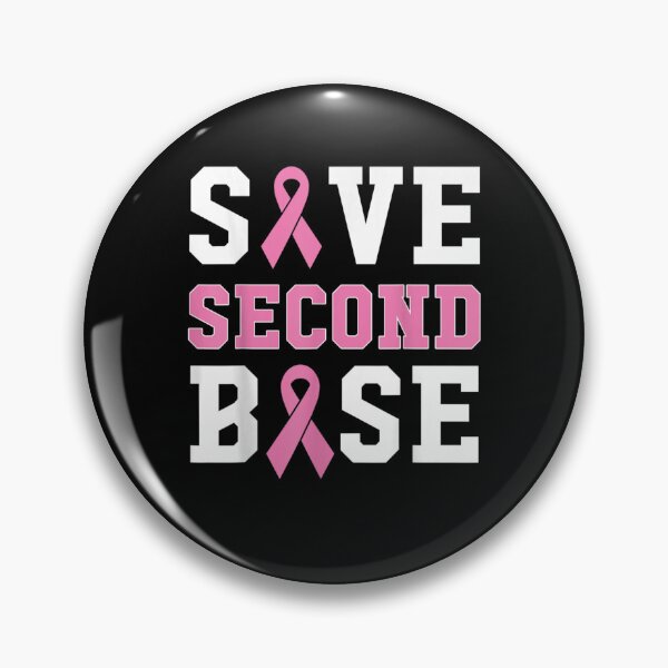 Item preview, Breast Cancer Awareness Save Second Base Pink Ribbon designed and sold by AgnesGeller.