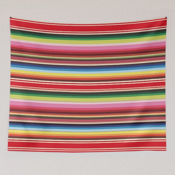 Item preview, Serape Mexican serape blanket vibrant colorful stripes zarape lines modern zerape designed and sold by T-Mex.