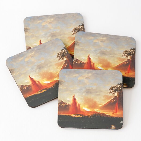 Item preview, Volcano erupting lava  designed and sold by fizzribbit.