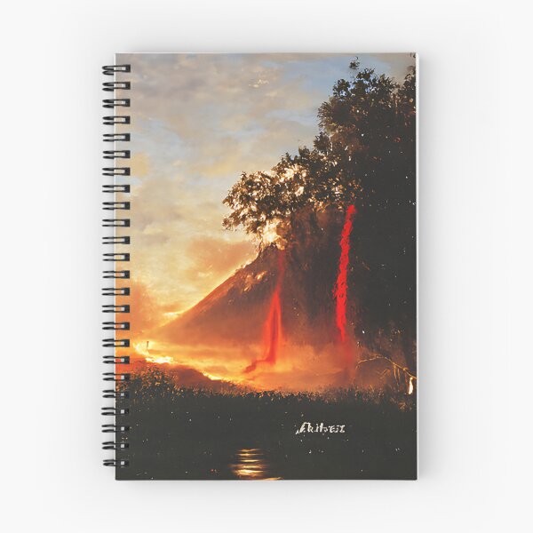 Item preview, Volcano erupting lava  designed and sold by fizzribbit.