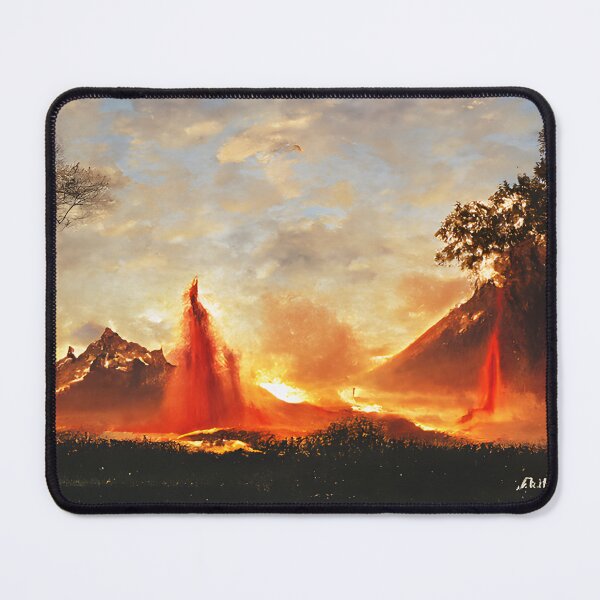 Item preview, Volcano erupting lava  designed and sold by fizzribbit.