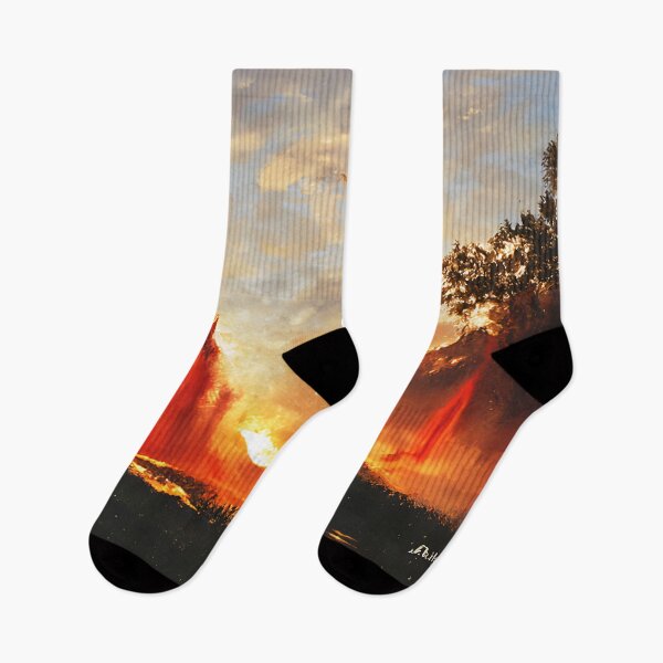 Item preview, Volcano erupting lava  designed and sold by fizzribbit.