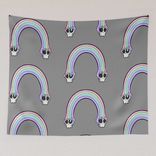Item preview, Skull Rainbow (pastel version) designed and sold by Mila  Hancock.