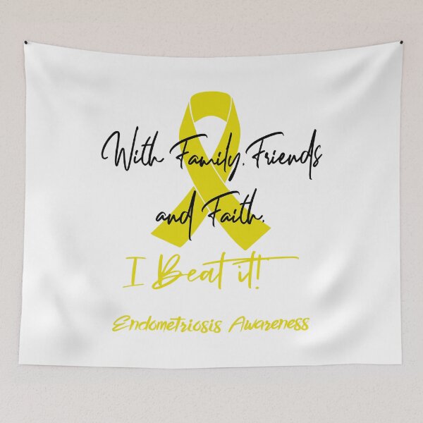 Item preview, Endometriosis Warrior - With Family, Friends, and Faith - I BEAT IT! designed and sold by Robbsyn.
