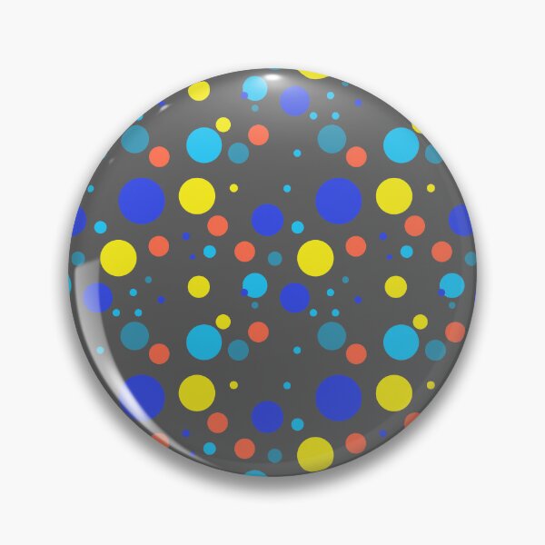 Item preview, Summer 80s 70s 60s Eighties Seventies Sixties Retro Vintage Polka Dots Dots Dots Polka Dots Poka Dots Circles Blue Yellow Orange Grey designed and sold by fairy-taler.