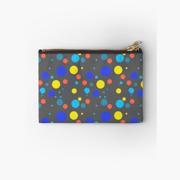 Item preview, Summer 80s 70s 60s Eighties Seventies Sixties Retro Vintage Polka Dots Dots Dots Polka Dots Poka Dots Circles Blue Yellow Orange Grey designed and sold by fairy-taler.
