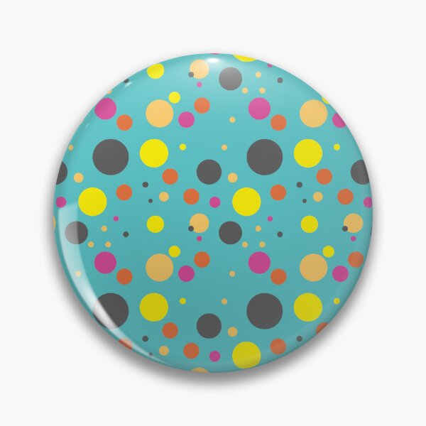 Item preview, Summer 80s 70s 60s Eighties Seventies Sixties Retro Vintage Polka Dots Dots Dots Polka Dots Circles Pink Black Yellow Orange Teal designed and sold by fairy-taler.