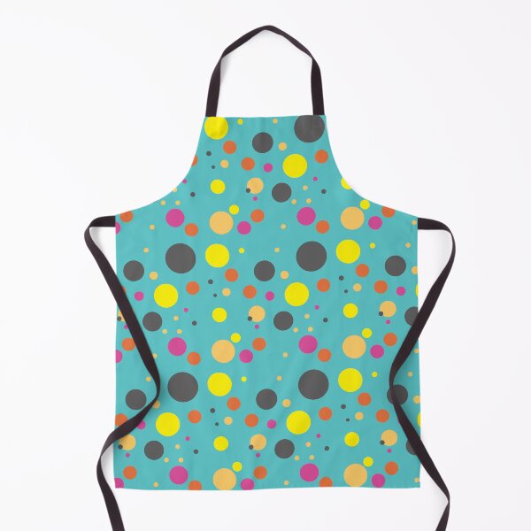 Item preview, Summer 80s 70s 60s Eighties Seventies Sixties Retro Vintage Polka Dots Dots Dots Polka Dots Circles Pink Black Yellow Orange Teal designed and sold by fairy-taler.