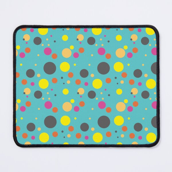 Item preview, Summer 80s 70s 60s Eighties Seventies Sixties Retro Vintage Polka Dots Dots Dots Polka Dots Circles Pink Black Yellow Orange Teal designed and sold by fairy-taler.