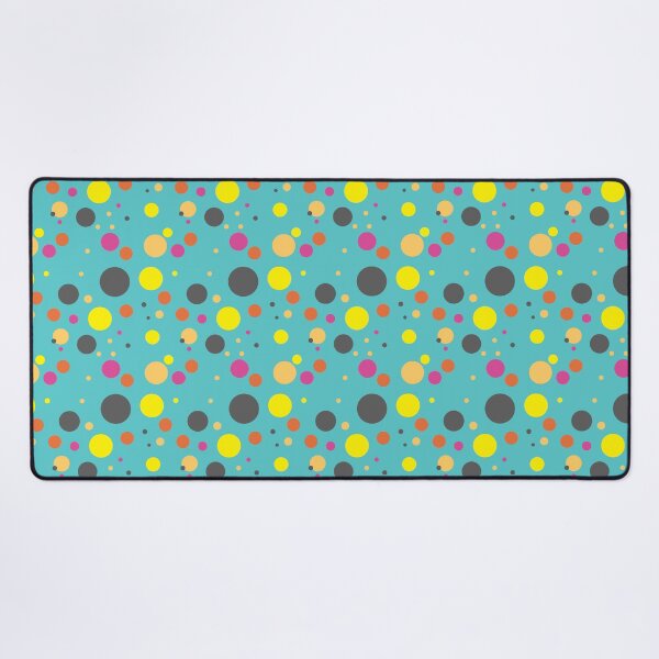 Item preview, Summer 80s 70s 60s Eighties Seventies Sixties Retro Vintage Polka Dots Dots Dots Polka Dots Circles Pink Black Yellow Orange Teal designed and sold by fairy-taler.