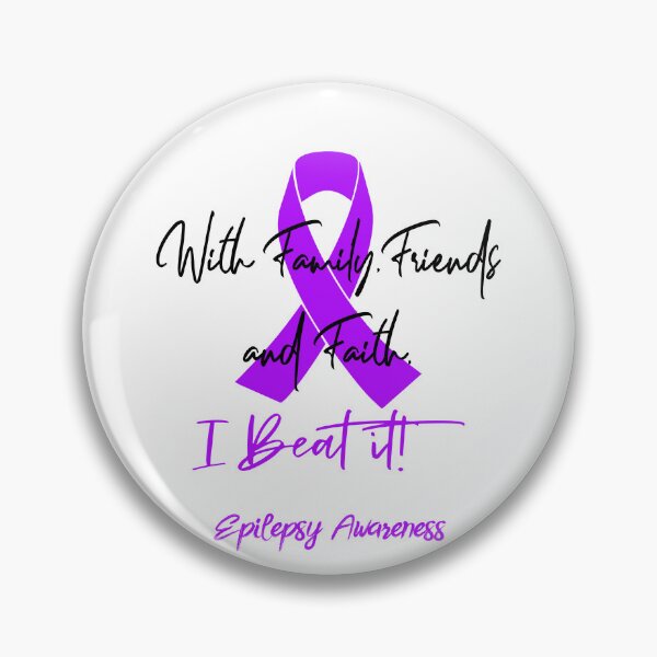 Item preview, Epilepsy Warrior - With Family, Friends, and Faith - I BEAT IT! designed and sold by Robbsyn.