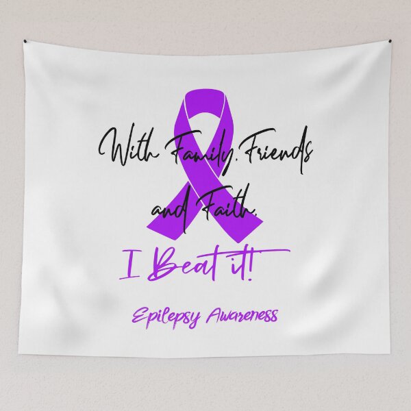 Item preview, Epilepsy Warrior - With Family, Friends, and Faith - I BEAT IT! designed and sold by Robbsyn.