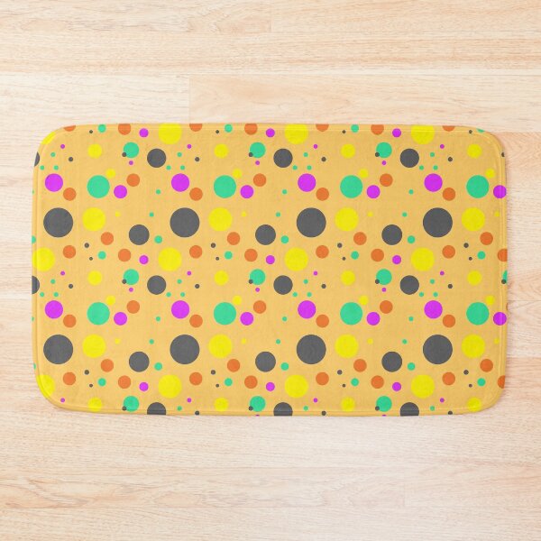 Item preview, Summer 80s 70s 60s Eighties Seventies Sixties Retro Vintage Polka Dots Dots Dots Polka Dots Poka Dots Circles Orange Brown Purple Yellow Lime designed and sold by fairy-taler.