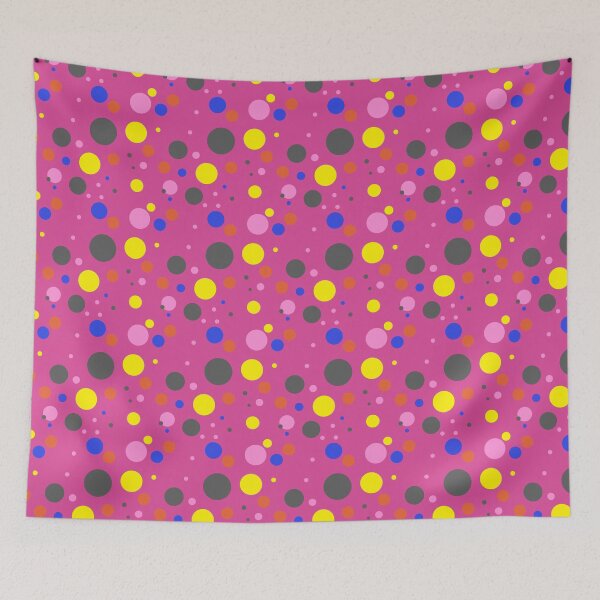 Item preview, Summer 80s 70s 60s Eighties Seventies Sixties Retro Vintage Polka Dots Dots Dots Polka Dots Poka Dots Circles Orange Red Yellow Lime designed and sold by fairy-taler.
