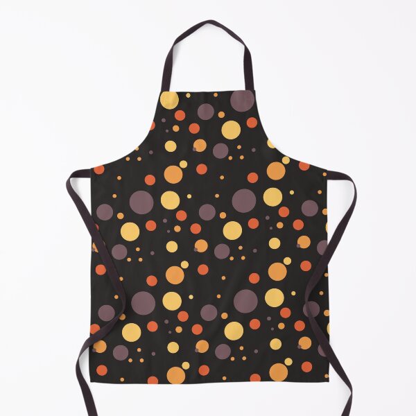 Item preview, Summer 80s 70s 60s Eighties Seventies Sixties Retro Vintage Polka Dots Dots Dots Polka Dots Poka Dots Circles Orange Yellow Tan Black designed and sold by fairy-taler.