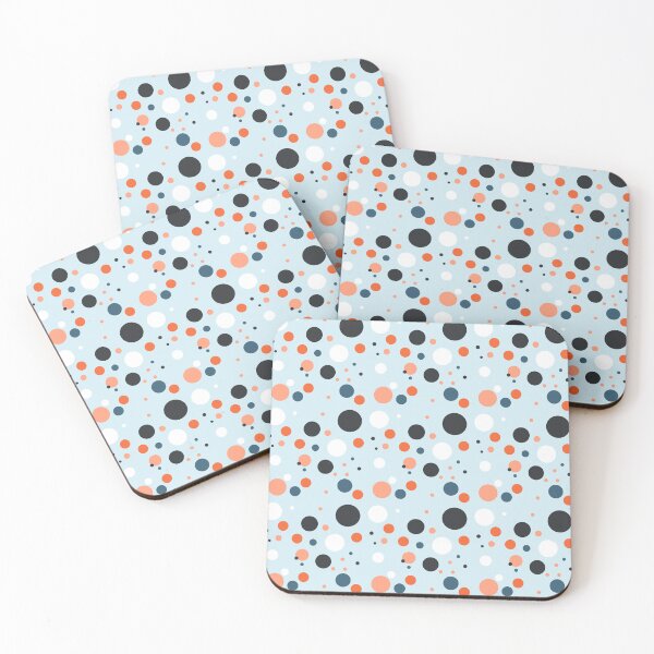 Item preview, Summer 80s 70s 60s Eighties Seventies Sixties Retro Vintage Polka Dots Dots Dots Polka Dots Poka Dots Circles Orange Blue White Tan Black designed and sold by fairy-taler.