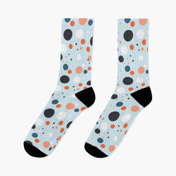 Item preview, Summer 80s 70s 60s Eighties Seventies Sixties Retro Vintage Polka Dots Dots Dots Polka Dots Poka Dots Circles Orange Blue White Tan Black designed and sold by fairy-taler.