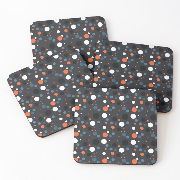 Item preview, Summer 80s 70s 60s Eighties Seventies Sixties Retro Vintage Polka Dots Dots Dots Polka Dots Poka Dots Circles Orange White Blue Black designed and sold by fairy-taler.
