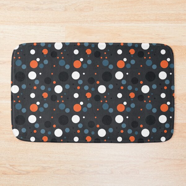Item preview, Summer 80s 70s 60s Eighties Seventies Sixties Retro Vintage Polka Dots Dots Dots Polka Dots Poka Dots Circles Orange White Blue Black designed and sold by fairy-taler.