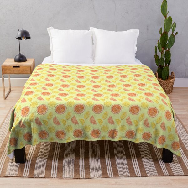 Item preview, yellow orange, grapefruit, and lemon citrus pattern designed and sold by sleepyrun.