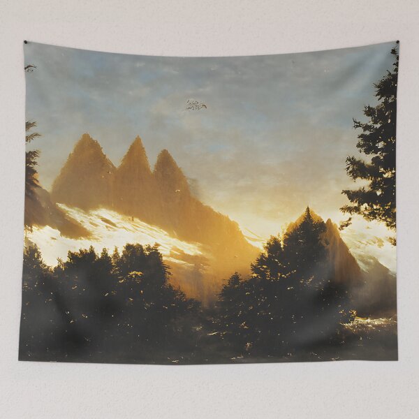 Item preview, Snowy mountain peaks  designed and sold by fizzribbit.