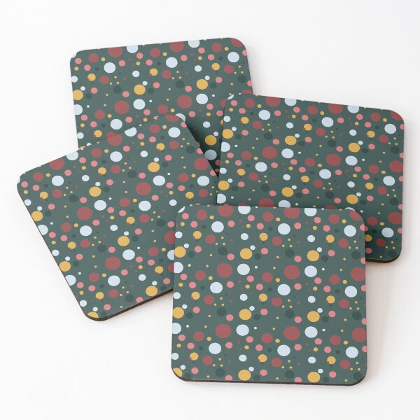 Item preview, Summer 80s 70s 60s Eighties Seventies Sixties Retro Vintage Polka Dots Dots Dots Polka Dots Poka Dots Circles Grey Orange Red Green Tan Black designed and sold by fairy-taler.