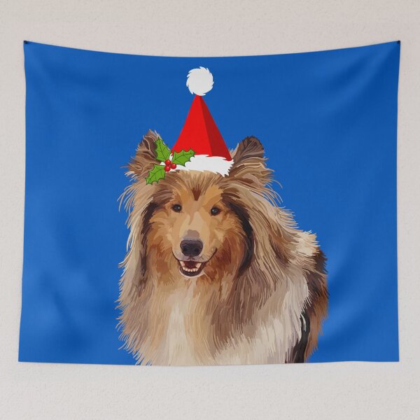Item preview, Christmas Holly Santa Collie designed and sold by Deborah Camp.