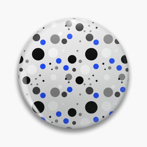 Item preview,   Vintage Retro Groovy Polka Dots 70s 60s Eighties Seventies Sixties  Dots Dots Polka Dots Poka Dots Circles Grey White Blue Black designed and sold by fairy-taler.