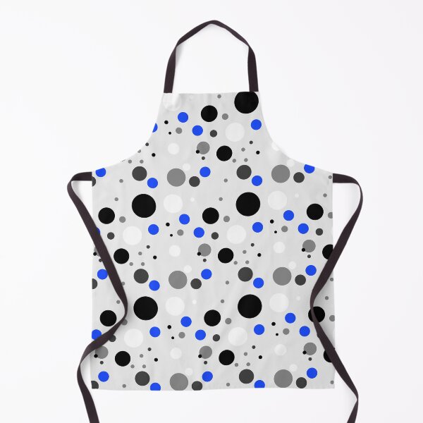 Item preview, Vintage Retro Groovy Polka Dots 70s 60s Eighties Seventies Sixties Dots Dots Polka Dots Poka Dots Circles Grey White Blue Black designed and sold by fairy-taler.