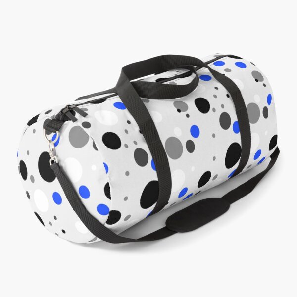 Item preview,   Vintage Retro Groovy Polka Dots 70s 60s Eighties Seventies Sixties  Dots Dots Polka Dots Poka Dots Circles Grey White Blue Black designed and sold by fairy-taler.
