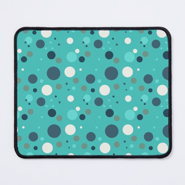Item preview, Vintage Retro Groovy Polka Dots 70s 60s Eighties Seventies Sixties Dots Dots Polka Dots Poka Dots Circles Grey Cyan Green White Blue designed and sold by fairy-taler.