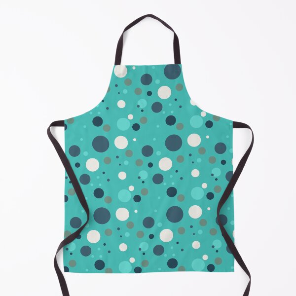 Item preview, Vintage Retro Groovy Polka Dots 70s 60s Eighties Seventies Sixties Dots Dots Polka Dots Poka Dots Circles Grey Cyan Green White Blue designed and sold by fairy-taler.
