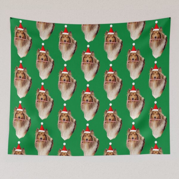 Item preview, Christmas Santa Candy Cane Collie designed and sold by Deborah Camp.