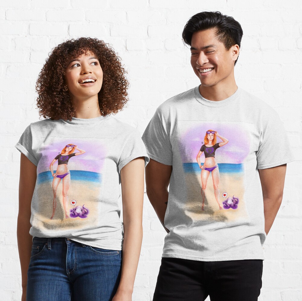 Purple Espiral Beach Classic T-Shirt