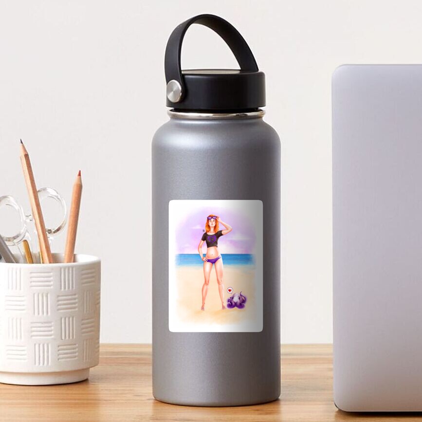 Purple Espiral Beach Sticker