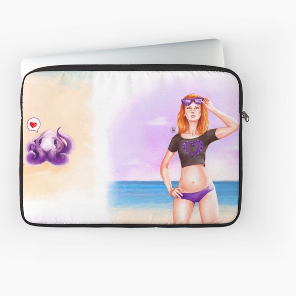 Purple Espiral Beach Laptop Sleeve