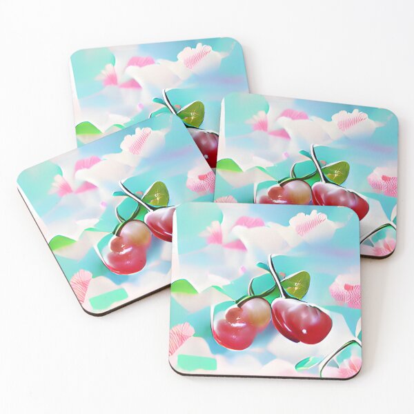 Item preview, pastel cherries modern original art designed and sold by Surrealarts727.