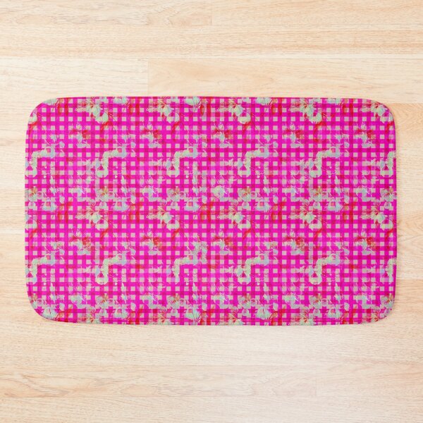 Item preview, Grid Magenta Pink Glitch Floral Vaporwave Pattern designed and sold by sleepyrun.