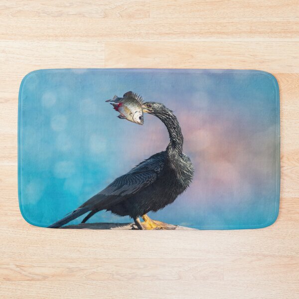 Item preview, Anhinga bird with a large fish in Florida wetlands designed and sold by svetlanna.