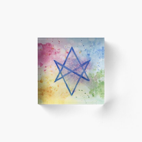 Unicursal Hexagram Acrylic Block