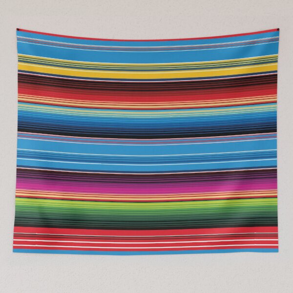 Item preview, Saltillo Mexican serape blanket vibrant latino stripes zarape southwest modern fiesta zerape designed and sold by T-Mex.