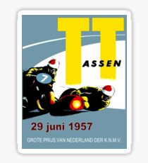 T. T. ASSEN: Vintage Motorcycle Racing Print. Sticker