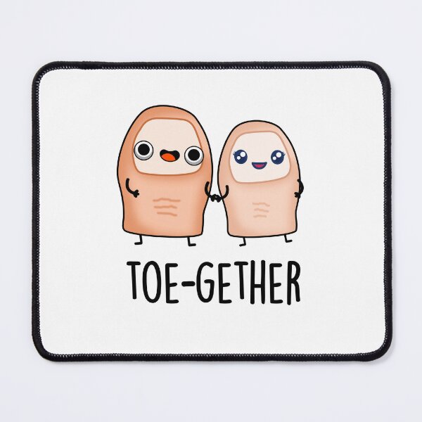 Item preview, Toe-gether Cute Big Toe Puns designed and sold by punnybone.