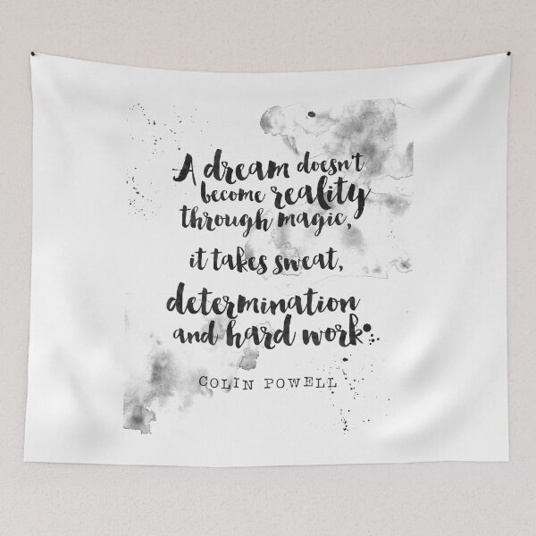 Item preview, A Dream Doesn't Become Reality Through Magic - Colin Powell Quotes designed and sold by Buddhaport.