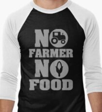 No farmer no food Men's Baseball ¾ T-Shirt
